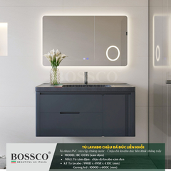 Tủ lavabo Bossco BC–C03X xám đậm