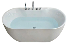 Bồn tắm Maamo MA-2426 ovan cạnh thẳng gắn sen vòi