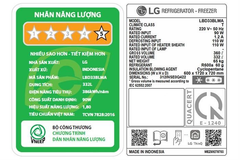 Tủ lạnh LG LBD33BLMA ngăn đá dưới 332L màu đen