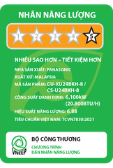 Máy lạnh Panasonic CU/CS-U24BKH-8 Inverter 1 chiều 21.300 BTU 2.5PH