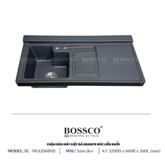 Chậu rửa máy giặt đá Bossco MG12068XĐ