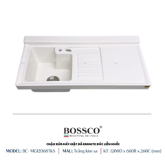 Chậu rửa máy giặt đá Bossco MG12068TKS