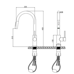 Vòi rửa chén Malloca K1719SS