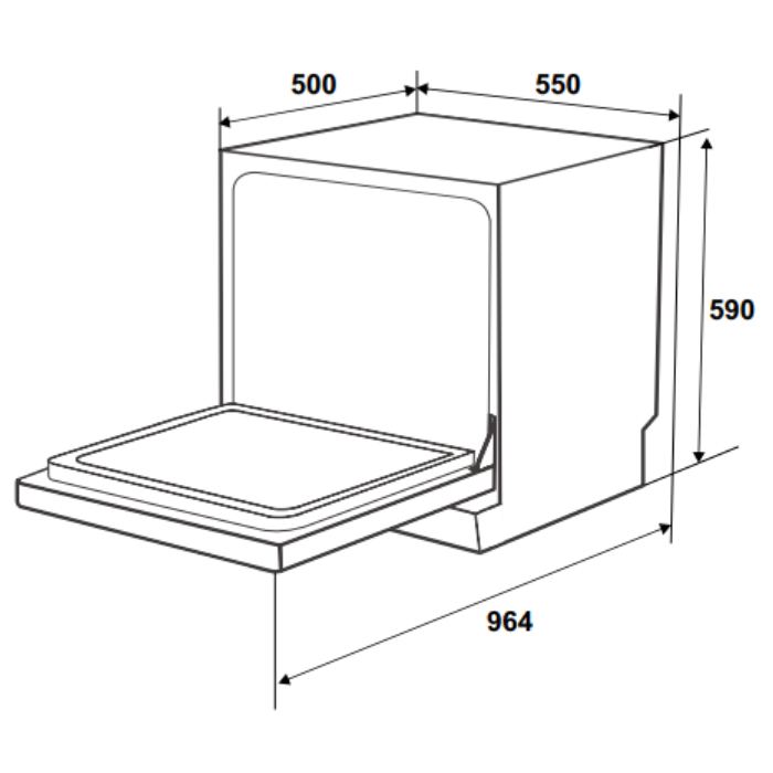 Máy rửa chén Hafele HDW-T5552B 538.21.342