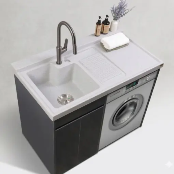 Bộ tủ chậu rửa máy giặt đá Bossco