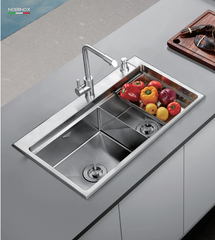 Chậu rửa chén Nobinox LUMIA NJ522 2 hộc