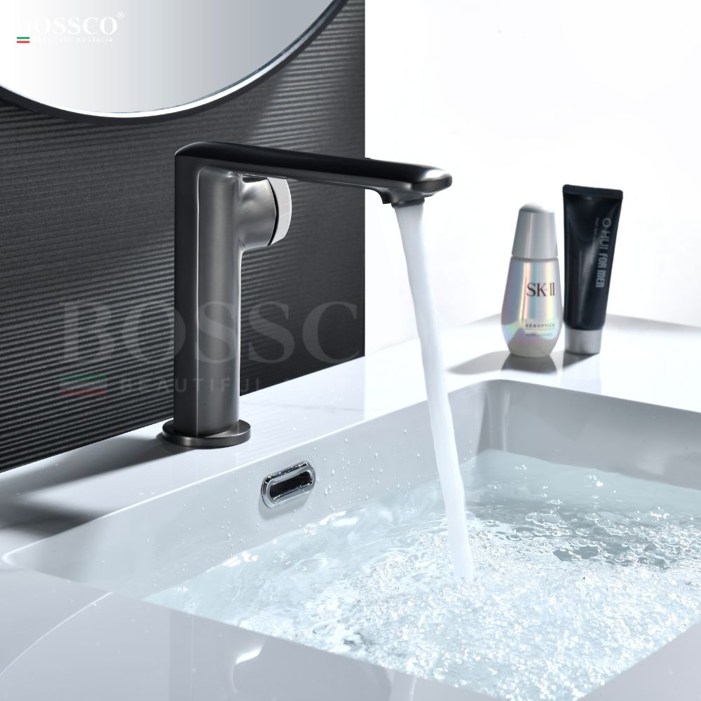 Vòi lavabo Bossco BC-V28X xám titan