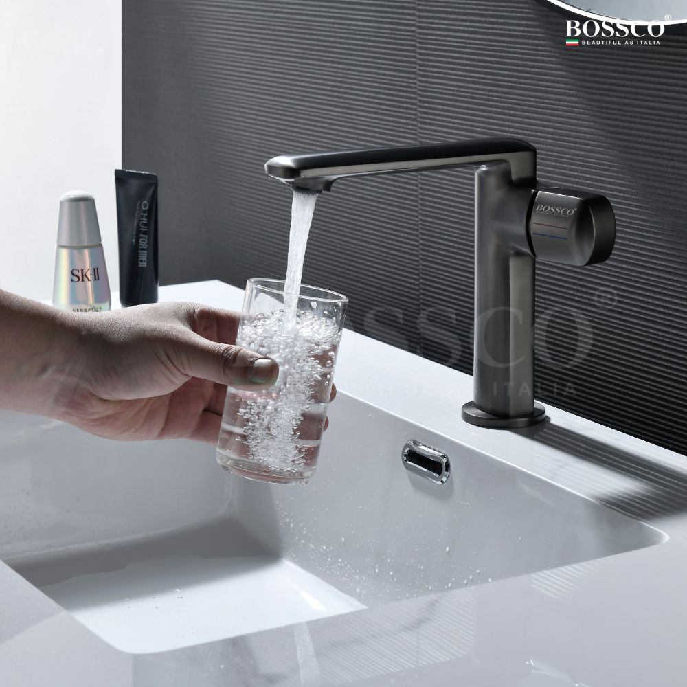 Vòi lavabo Bossco BC-V28X xám titan