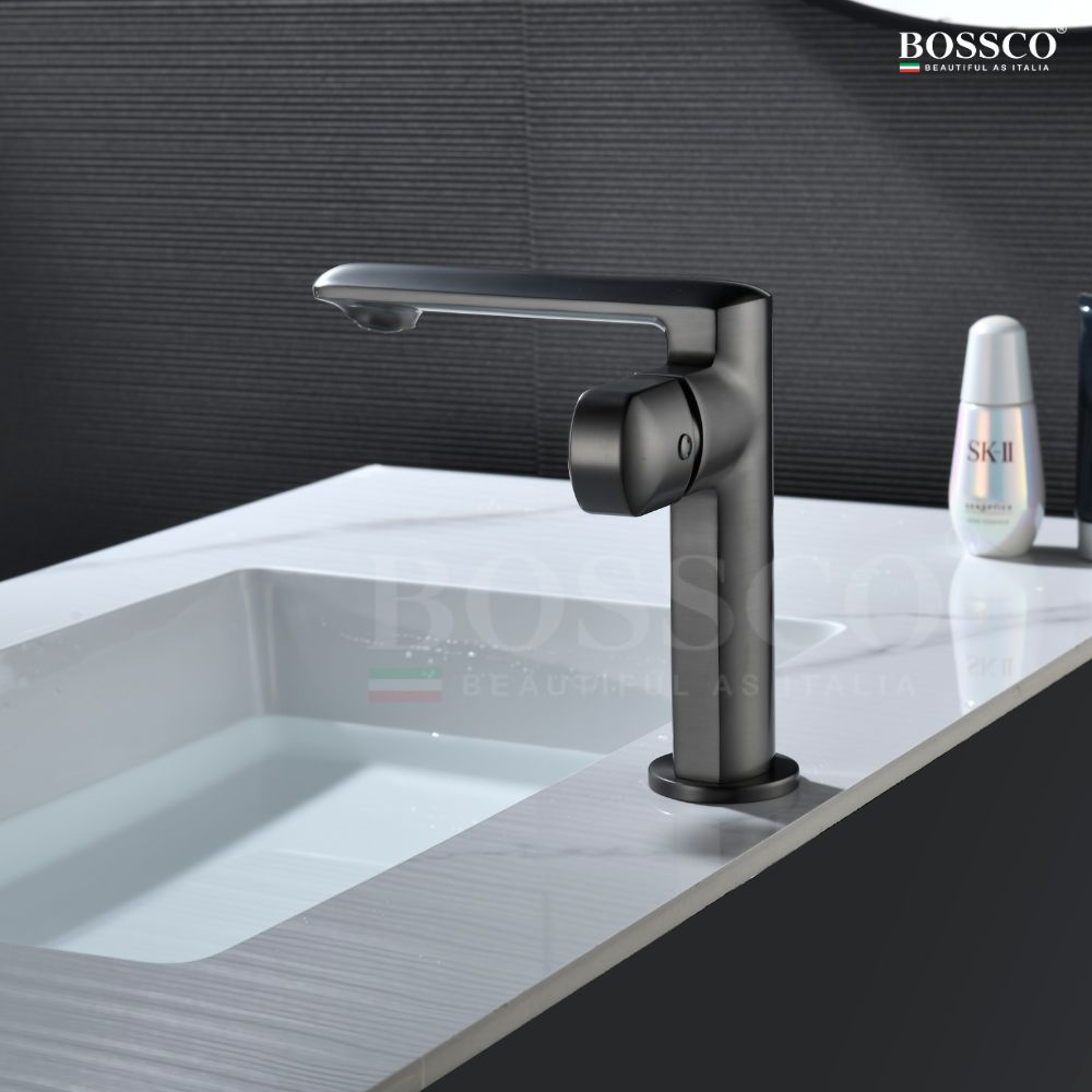 Vòi lavabo Bossco BC-V28X xám titan