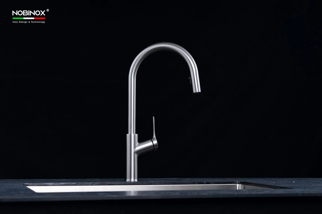 Vòi rửa chén Nobinox FORTE NX887 nóng lạnh