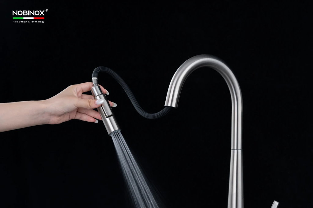 Vòi rửa chén Nobinox WINTO NX501 nóng lạnh