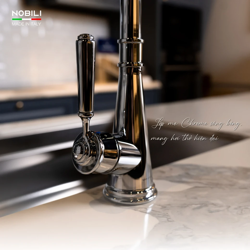 Vòi rửa chén Nobili CHARLIE NB254 tân cổ điển nóng lạnh