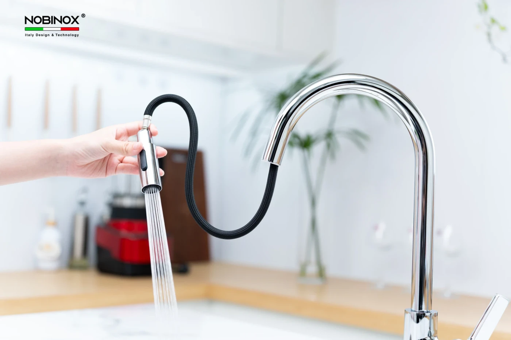 Vòi rửa chén Nobinox LOFT NX533 nóng lạnh