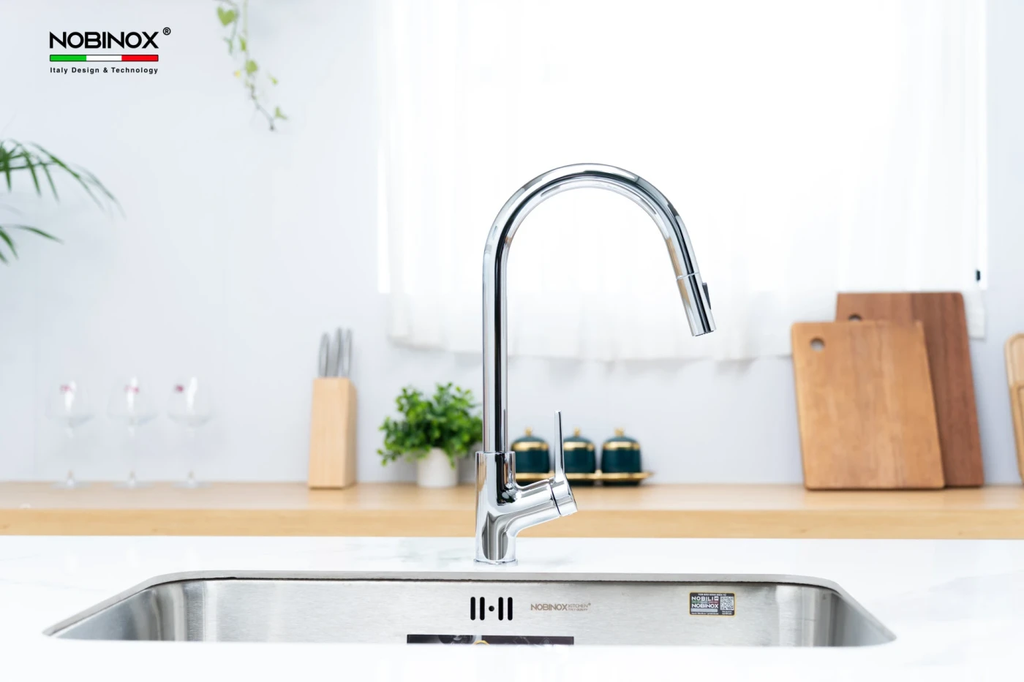 Vòi rửa chén Nobinox LOFT NX533 nóng lạnh
