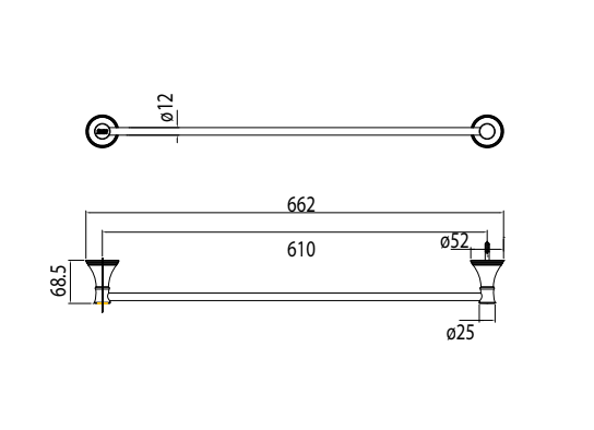 Thanh treo khăn tắm American Standard WF-0293