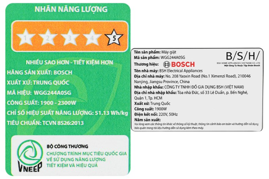 Máy giặt Bosch WGG244A0SG 9kg- Serie 6