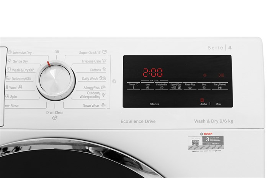 Máy giặt sấy quần áo Bosch WNA14400SG 9kg/6kg Serie 4