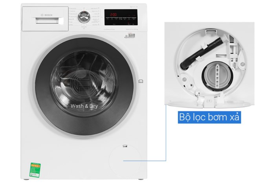 Máy giặt sấy quần áo Bosch WNA14400SG 9kg/6kg Serie 4