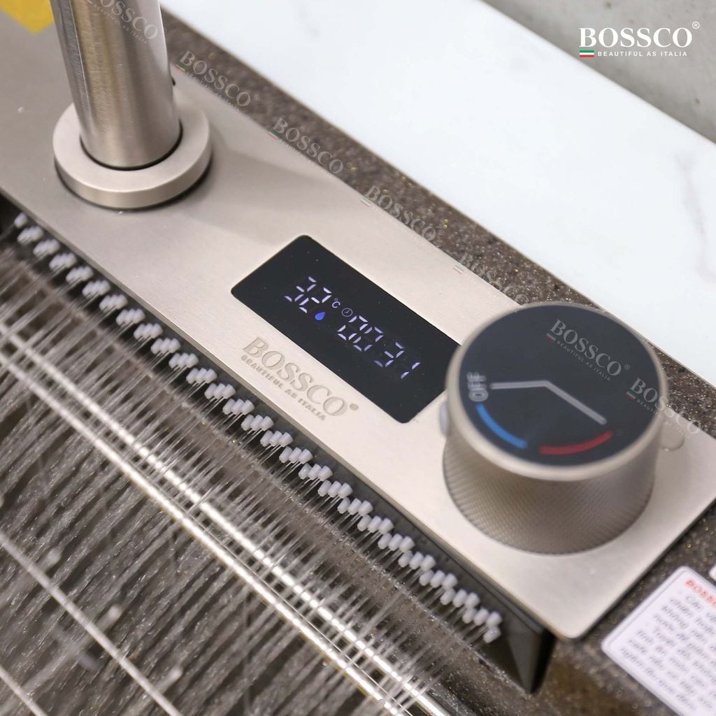 Chậu rửa chén Bossco BC-A8252NKS 1 hộc, 2 phím đa năng