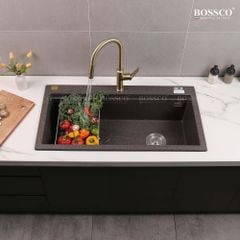 Chậu rửa chén Bossco BC-B10052NKS 1 hộc nâu kim sa