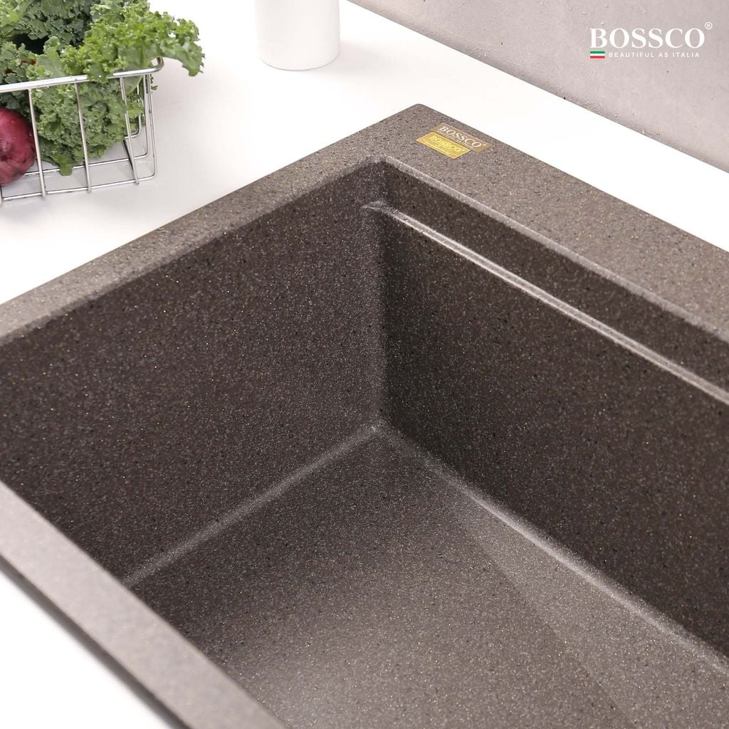 Chậu rửa chén Bossco BC-B10052NKS 1 hộc nâu kim sa