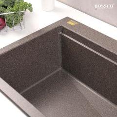 Chậu rửa chén Bossco BC-B10052NKS 1 hộc nâu kim sa