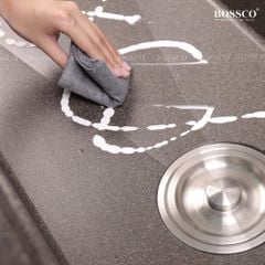 Chậu rửa chén Bossco BC-B10052NKS 1 hộc nâu kim sa
