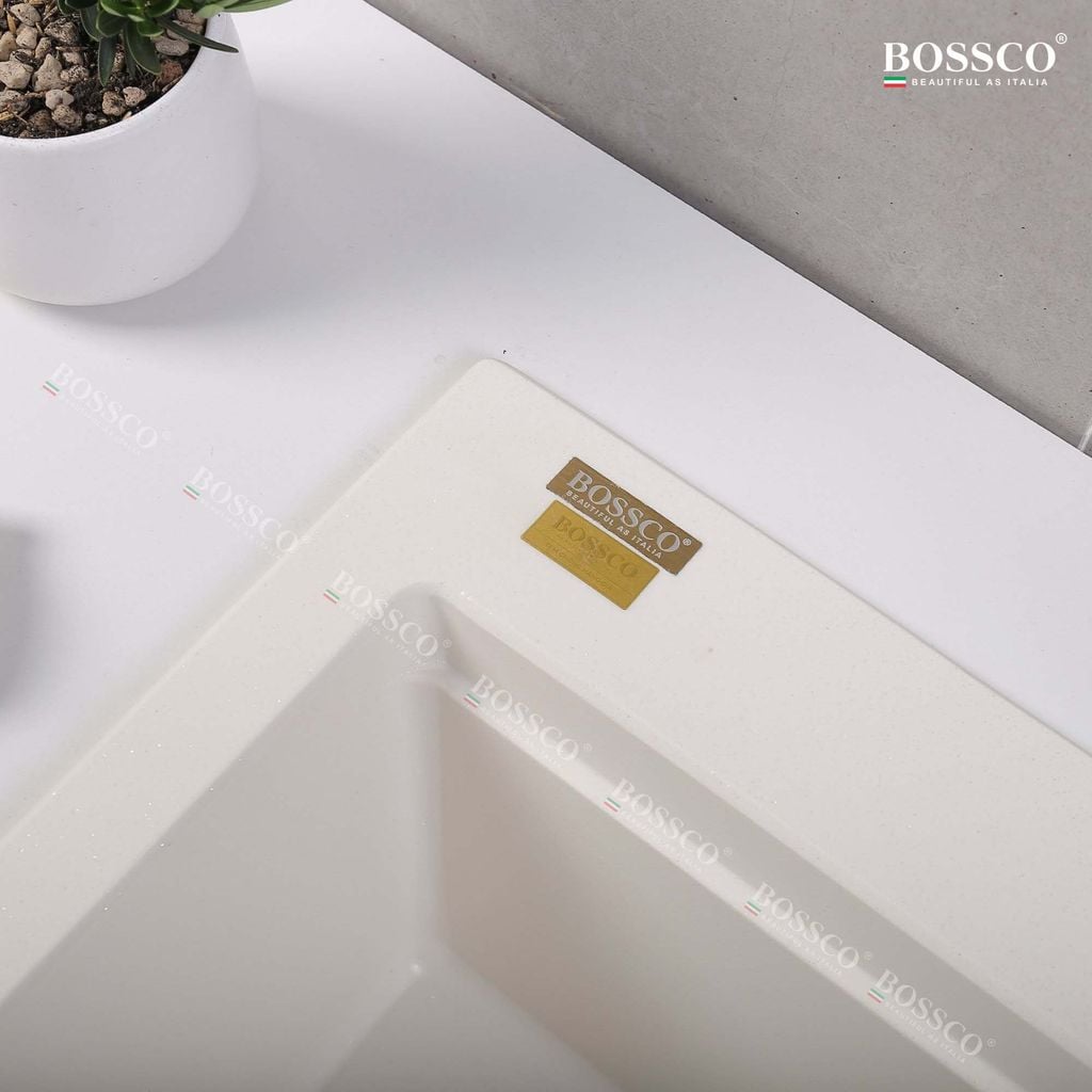 Chậu rửa chén Bossco BC-B10052TKS 1 hộc trắng kim sa