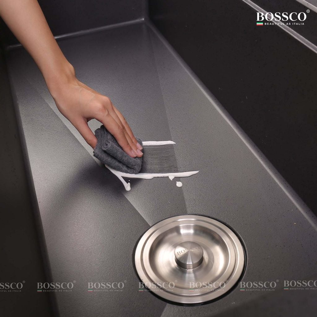 Chậu rửa chén Bossco BC-B10052XĐ 1 hộc xám đen
