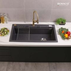Chậu rửa chén Bossco BC-B10052XĐ 1 hộc xám đen