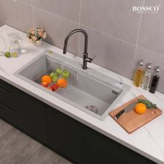 Chậu rửa chén Bossco BC-B10052XKS 1 hộc xám kim sa