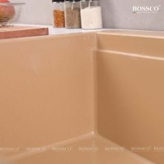 Chậu rửa chén Bossco BC-B8252VK 1 hộc vàng kem kim sa