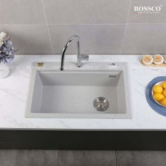 Chậu rửa chén Bossco BC-B8252XKS 1 hộc xám kim sa