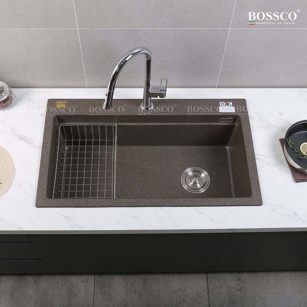 Chậu rửa chén Bossco BC-B9052NKS 1 hộc