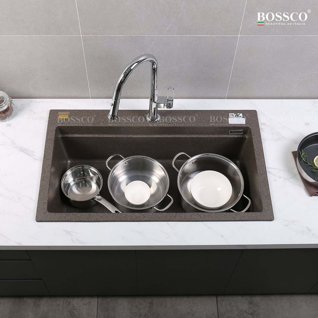Chậu rửa chén Bossco BC-B9052NKS 1 hộc