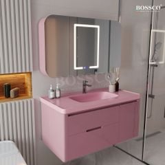 Tủ lavabo Bossco BC-C01H màu hồng