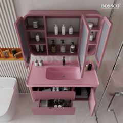 Tủ lavabo Bossco BC-C01H màu hồng