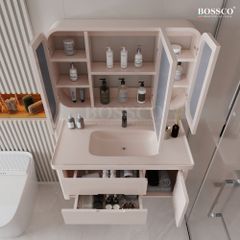 Tủ lavabo Bossco BC-C01K màu kem