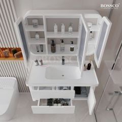 Tủ lavabo Bossco BC-C01T màu trắng