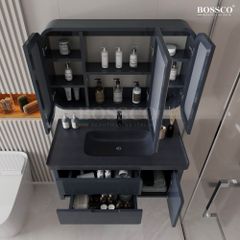 Tủ lavabo Bossco BC-C01X xám đậm