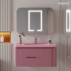 Tủ lavabo Bossco BC-C02H màu hồng