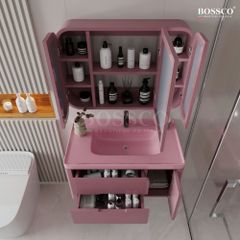 Tủ lavabo Bossco BC-C02H màu hồng