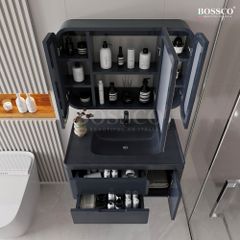 Tủ Lavabo Bossco BC-C02X xám đậm