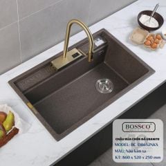 Chậu rửa chén Bossco BC-D8652NKS 1 hộc nâu kim sa