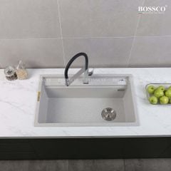 Chậu rửa chén Bossco BC-D8652XKS 1 hộc xám kim sa