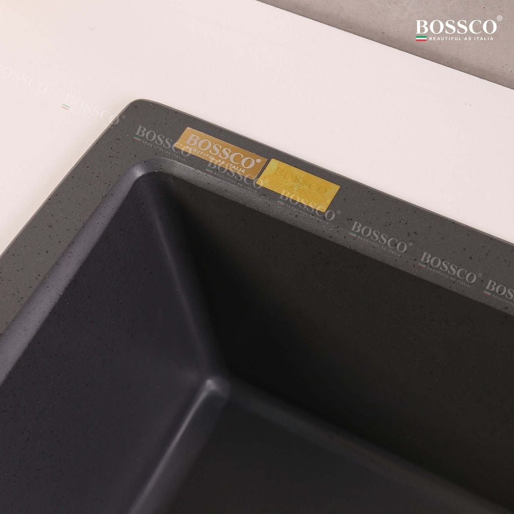 Chậu rửa chén Bossco BC-E10050XĐ 2 hộc xám đen