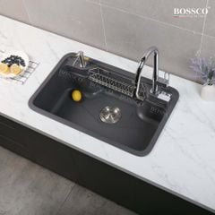 Chậu rửa chén Bossco BC-G8050XĐ 1 hộc bo góc