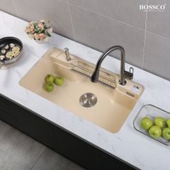 Chậu rửa chén Bossco BC-G9050KKS 1 hộc bo góc