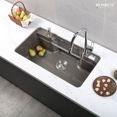 Chậu rửa chén Bossco BC-G9050NKS 1 hộc bo góc