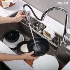 Chậu rửa chén Bossco BC-G9050NKS 1 hộc bo góc